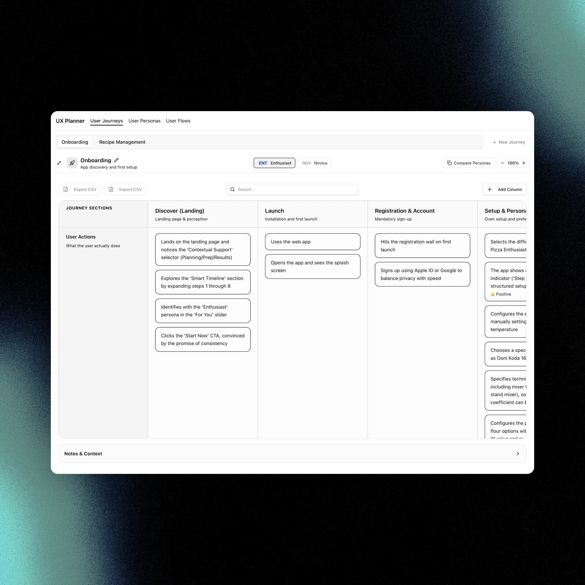 UX Planner preview
