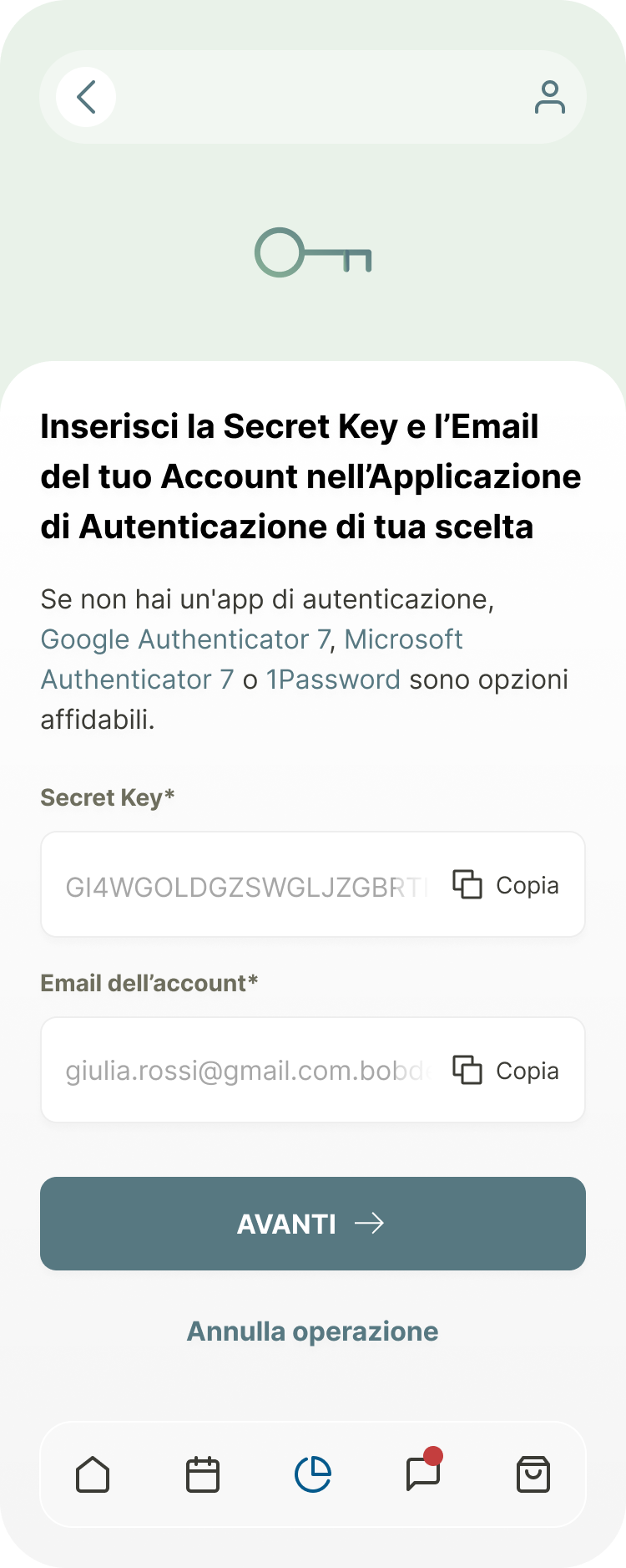 Two-factor authentication step 5